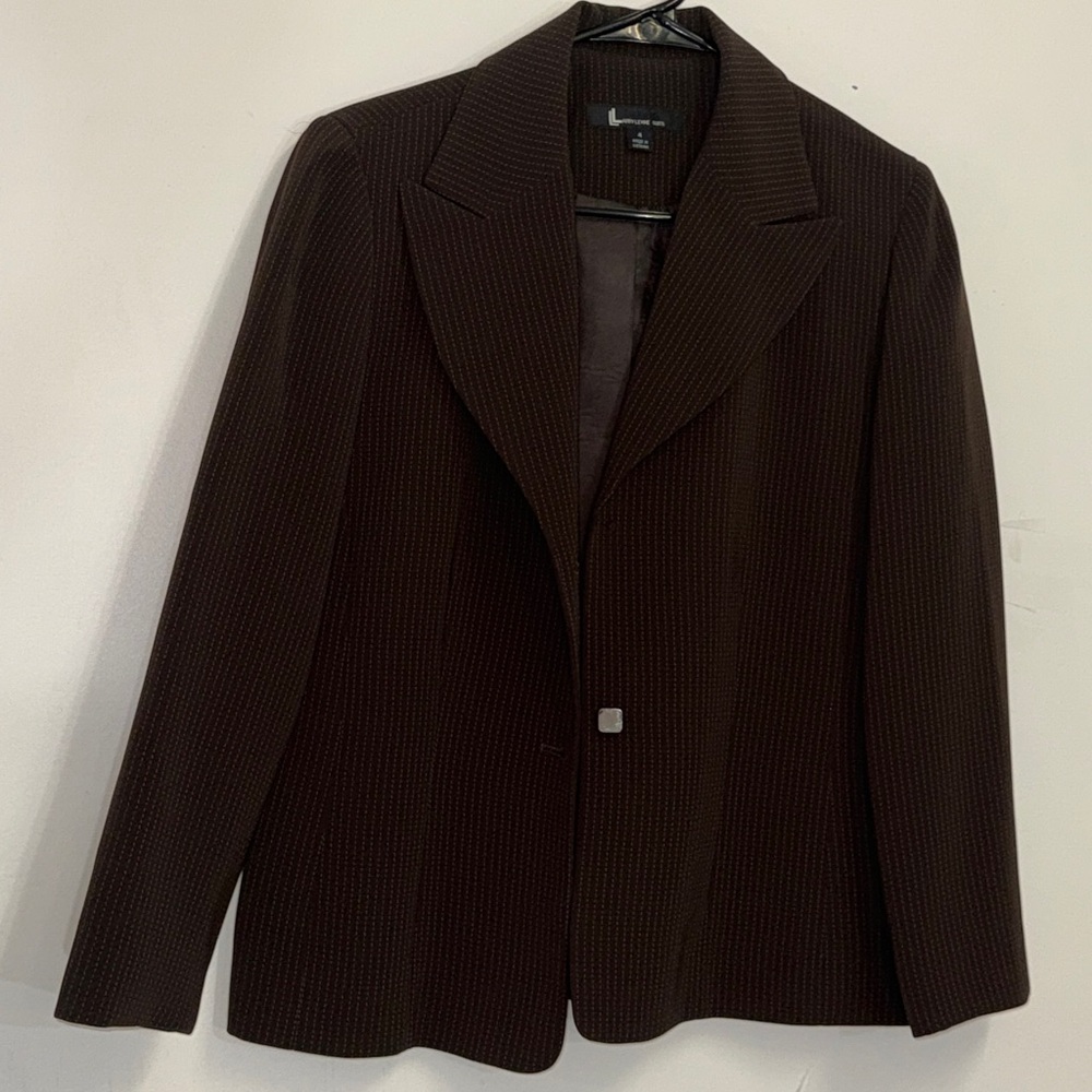 2piece brown office siren work wear set office blazer skirt matching blazer set - Picture 5 of 9